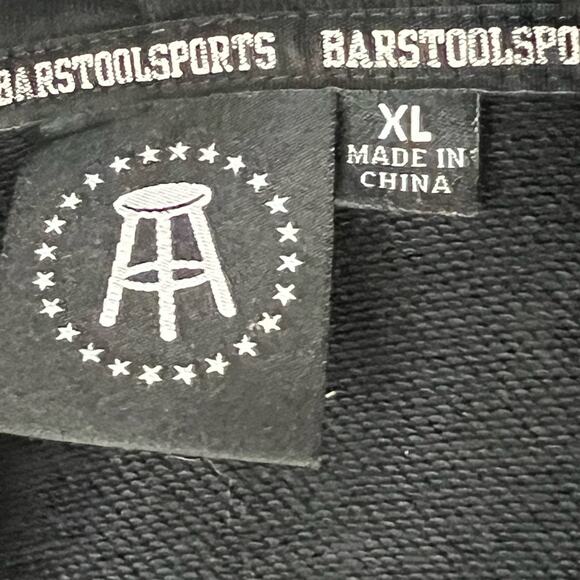 Barstool Sports Full Zip Hoodie Viva Voice Of The People Black EMBROIDERED SZ XL - Picture 5 of 6